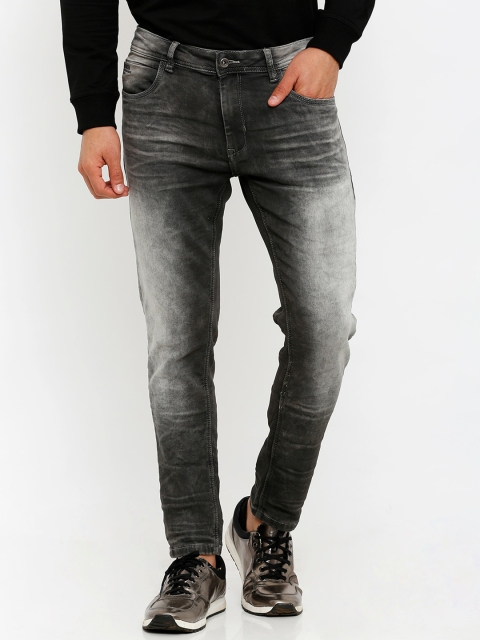 

Rex Straut Jeans Men Grey Slim Fit Mid-Rise Mildly Distressed Stretchable Jeans