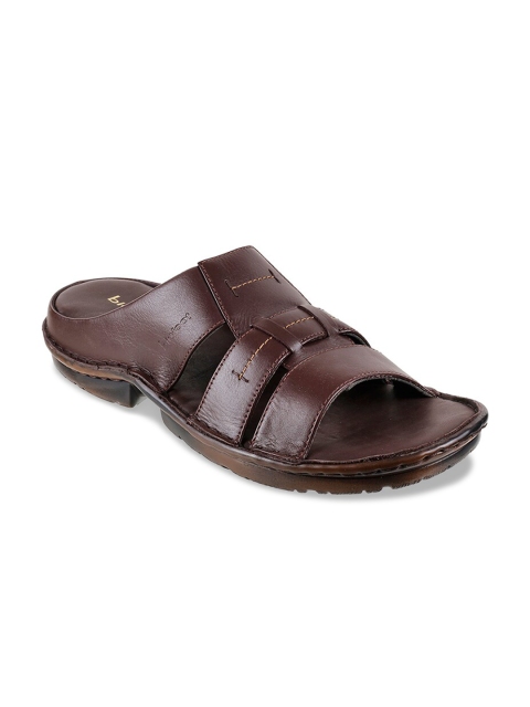 

Metro Men Tan Brown Leather Comfort Sandals