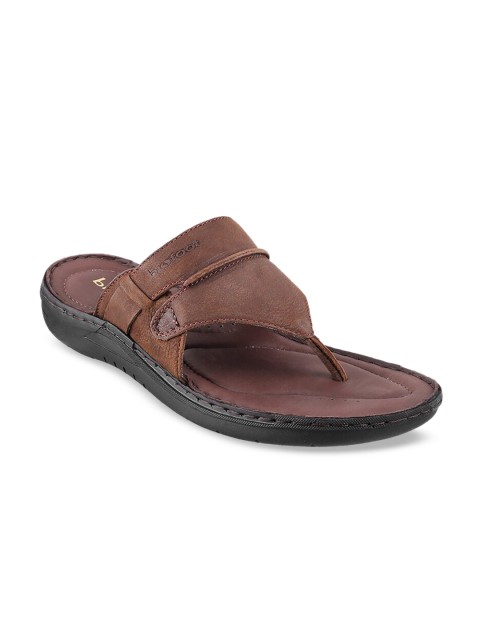

Metro Men Brown Leather Comfort Sandals