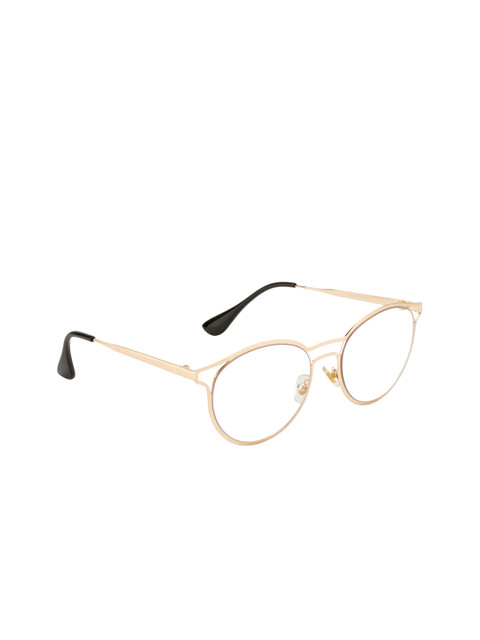

Ted Smith Women Round UV Protected Sunglasses TS-NC-1020/S_GLD/CL, Transparent