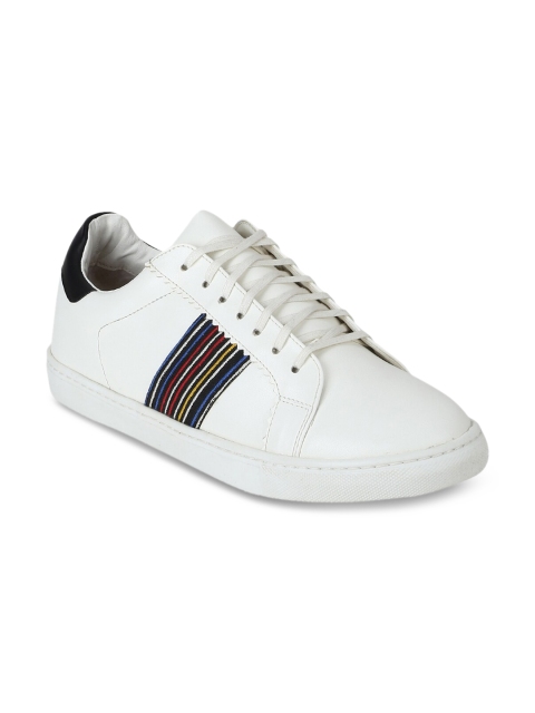 

Aditi Wasan Men White Vegan Leather Sneakers