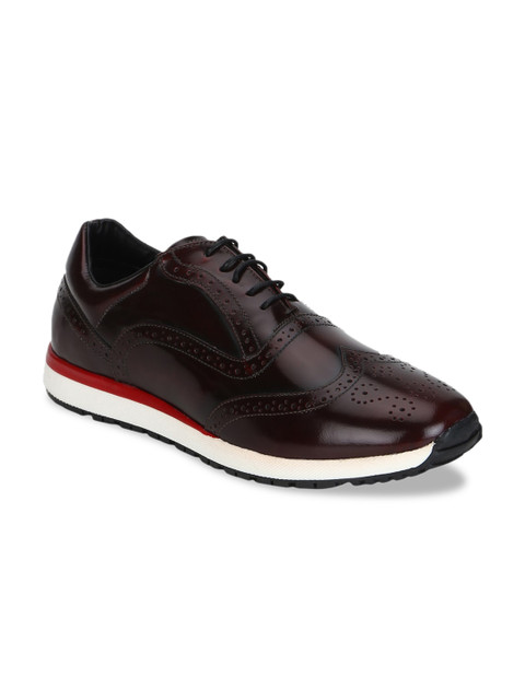 

Aditi Wasan Men Burgundy Bordo Genuine Leather Brogues