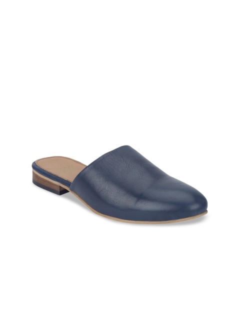 

Aditi Wasan Men Blue Solid Genuine Leather Mules