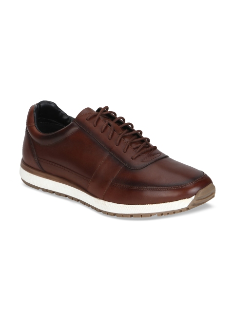 

Aditi Wasan Men Brown Solid Leather Sneakers