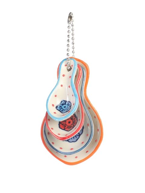 

Chumbak Multicoloured 4-Pieces Printed Ceramic Measuring Spoons Set, Multi