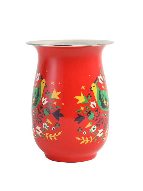 

Chumbak Red & Green Printed Stainless Steel Water Jug