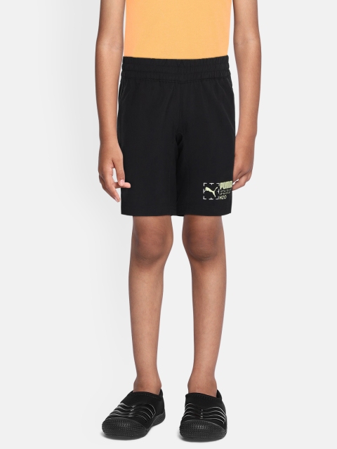 

Puma Boys Black Solid Regular Fit Sports Shorts
