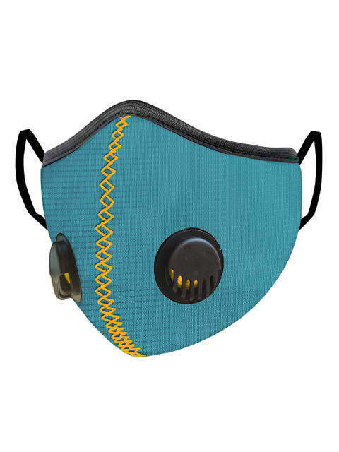 

Lioncrown Unisex Teal Blue 3-Ply Alpha Herring N95 Valved Reusable Protective Outdoor Mask