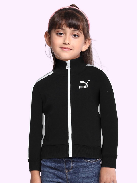 

Puma Girls Black & White Open Front Jacket