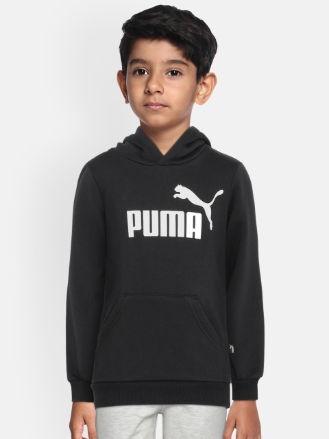 

Puma Boys Black Printed Hooded ESS Logo Hoody FL B Sweatshirt