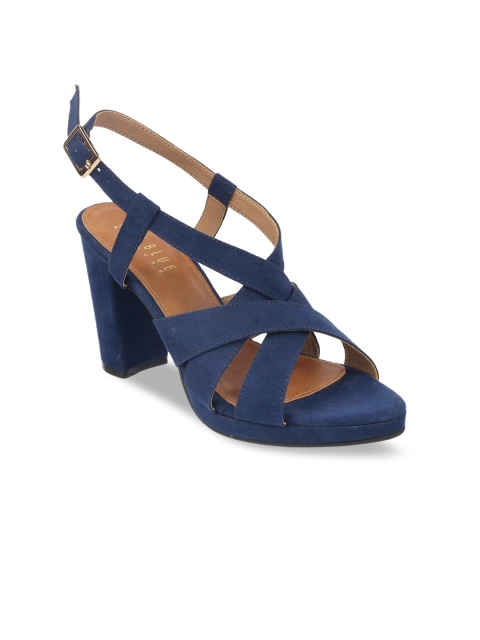 

Wet Blue Women Navy Blue Solid Block Heels