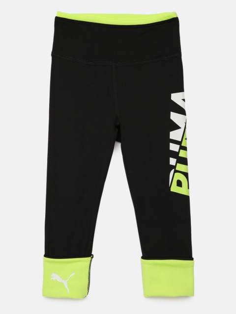 

Puma Girls Black & Green Printed Modern Sports Tights