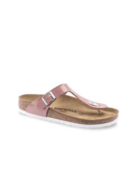 

Birkenstock Women Pink Regular Width Gizeh T-Strap Flats