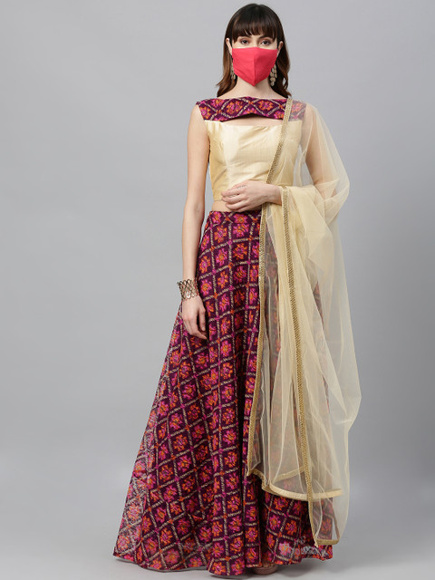 

EthnoVogue Multicoloured Made to Measure Lehenga Choli, Multi