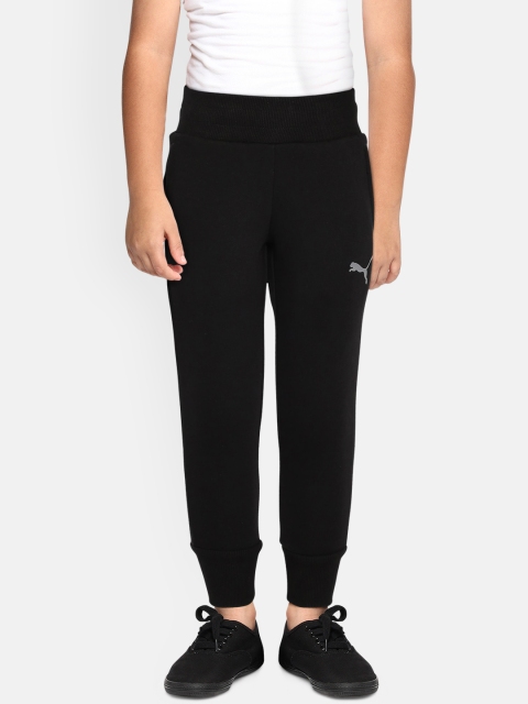 

Puma Girls Black Printed Straight Fit KA FL Joggers