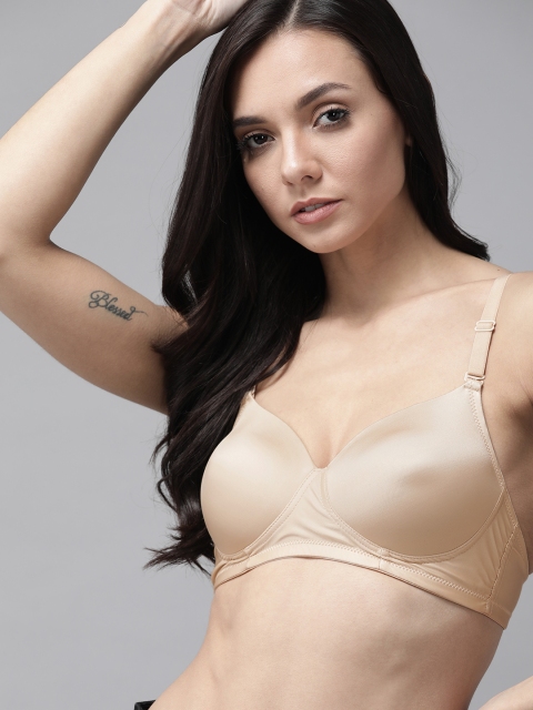 

Roadster Beige Solid Non-Wired Lightly Padded Everyday Bra PAAM-BRA