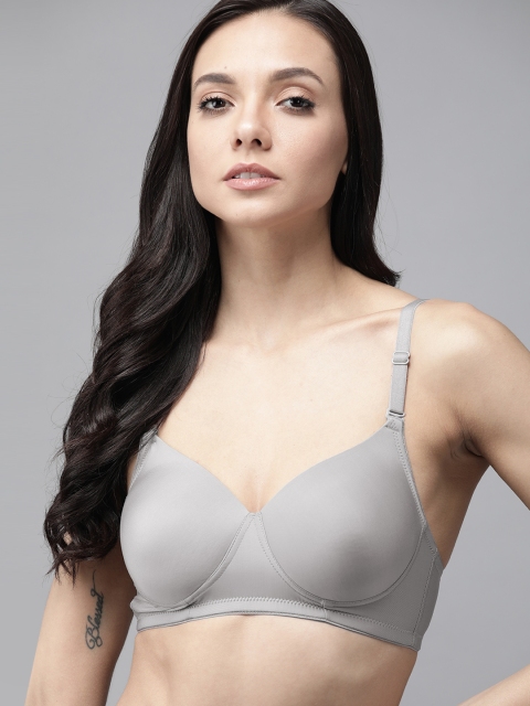 

Roadster Grey Solid Non-Wired Lightly Padded Everyday Bra PAAM-BRA