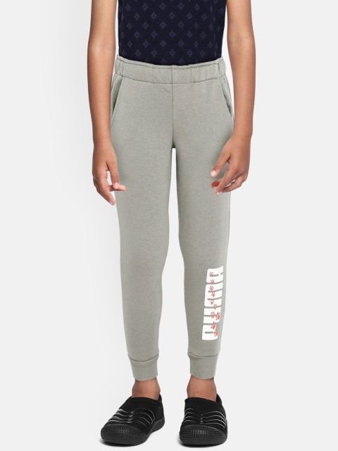 

Puma Boys Grey Printed Straight Fit Animals Joggers