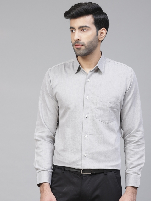 

DENNISON Men Black & Off White Twill Weave Smart Slim Fit Self Design Formal Shirt