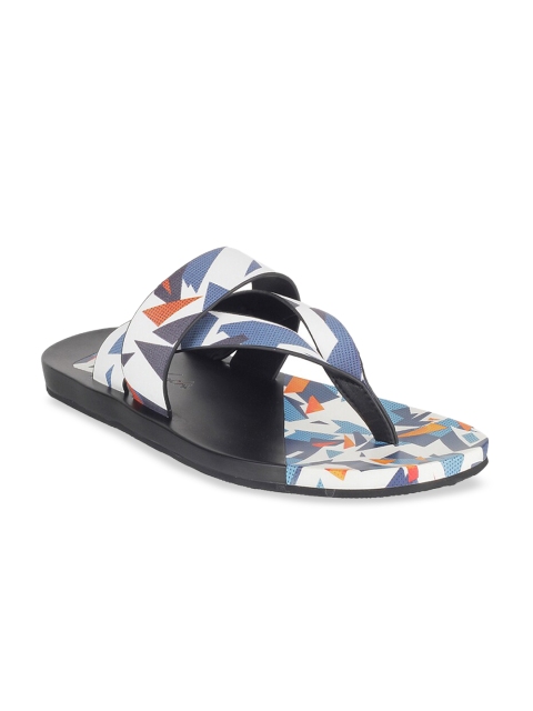 

DAVINCHI Men White & Blue Comfort Sandals