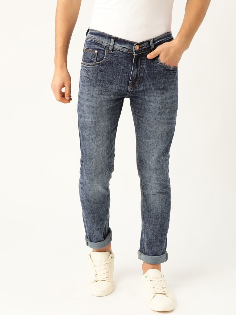 

PARIS HAMILTON Men Navy Blue Slim Fit Mid-Rise Clean Look Stretchable Jeans