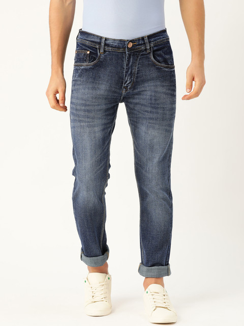 

PARIS HAMILTON Men Navy Blue Slim Fit Mid-Rise Clean Look Stretchable Jeans