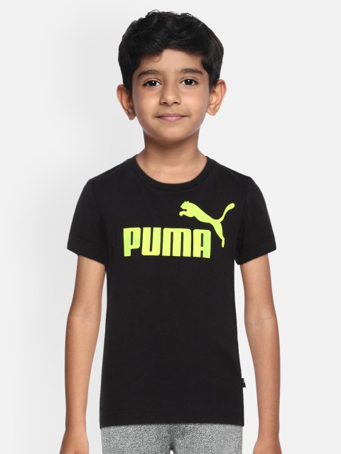 

Puma Boys Black Printed Round Neck T-shirt