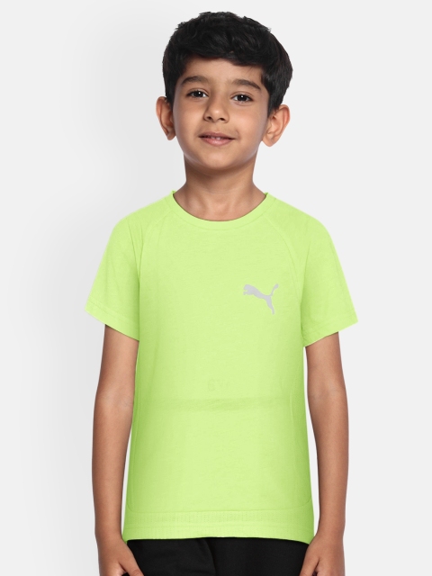 

Puma Boys Lime Green Evostripe Round Neck T-shirt