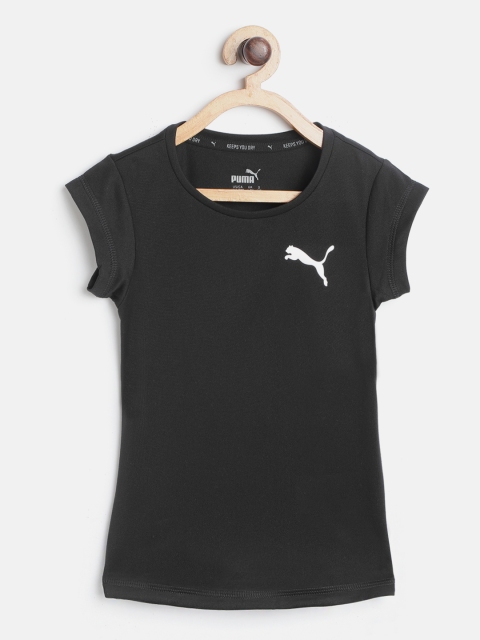 

Puma Girls Black Solid Active G T-shirt