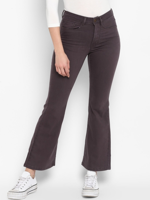 

FOSH Women Coffee Brown Original Skinny Fit Solid Bootcut Trousers
