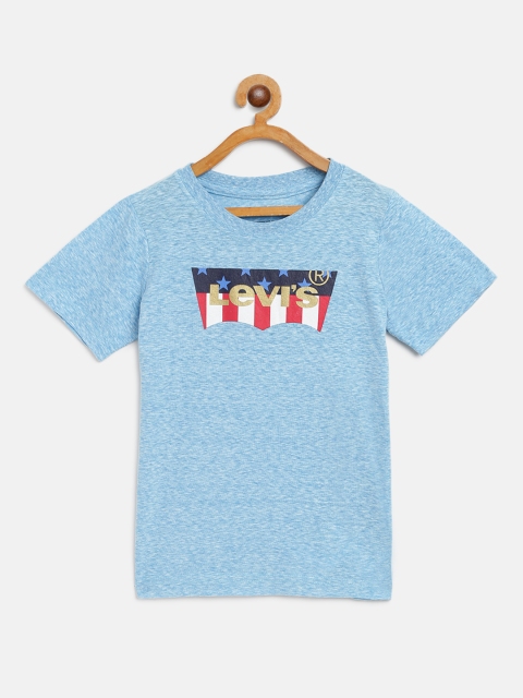 

Levis Boys Blue Brand Logo Print Round Neck T-shirt