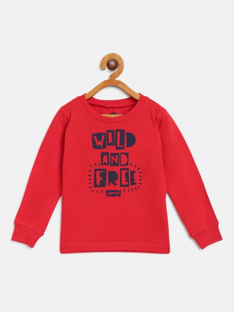 

Levis Boys Red Printed Round Neck T-shirt