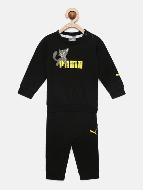 

Puma Infants Black Printed Animals Crew Jogger Tracksuit