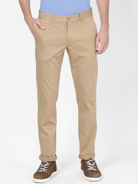

t-base Men Beige Tapered Fit Solid Chinos