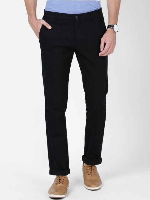 

t-base Men Black Tapered Fit Solid Chinos