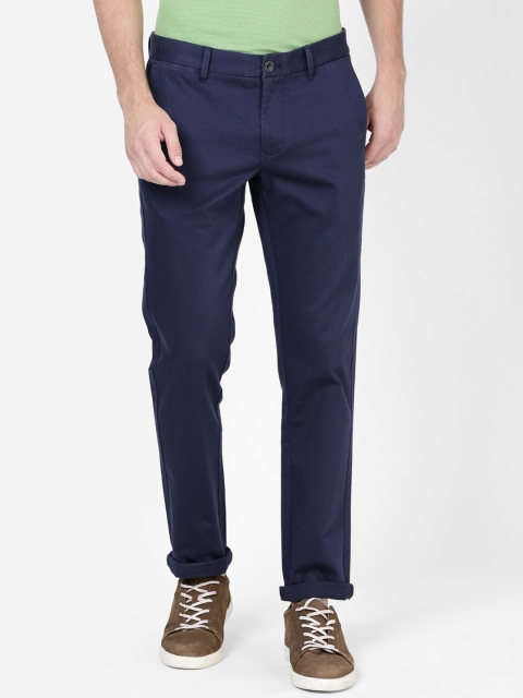 

t-base Men Navy Blue Tapered Fit Solid Chinos