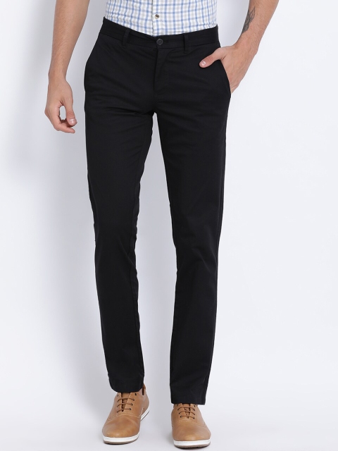 

t-base Men Black Straight Fit Solid Chinos