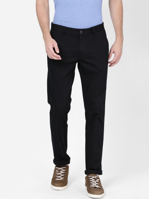 

t-base Men Black Tapered Fit Solid Chinos