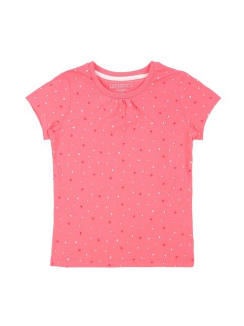 

Pantaloons Junior Girls Pink Printed Round Neck T-shirt