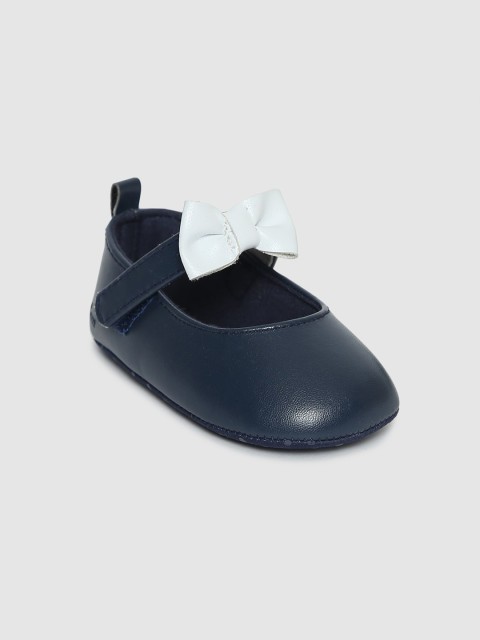 

Chicco Infant Girls Navy Blue & White Bow Ballerina Booties