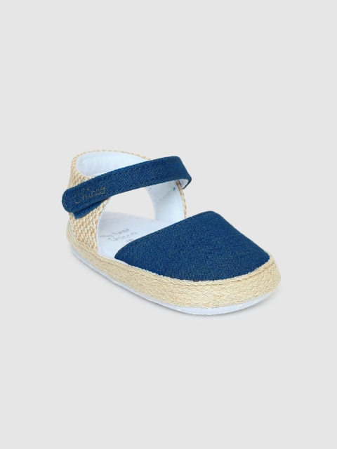 

Chicco Infant Girls Blue & Beige Denim Sandal Booties