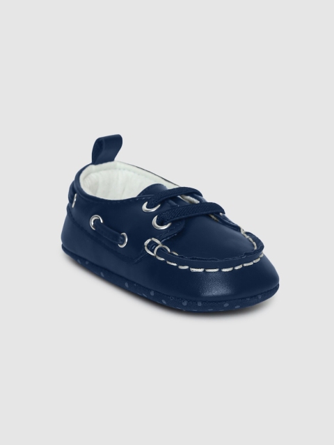 

Chicco Infant Boys Navy Blue Solid Orman Slip-On Booties