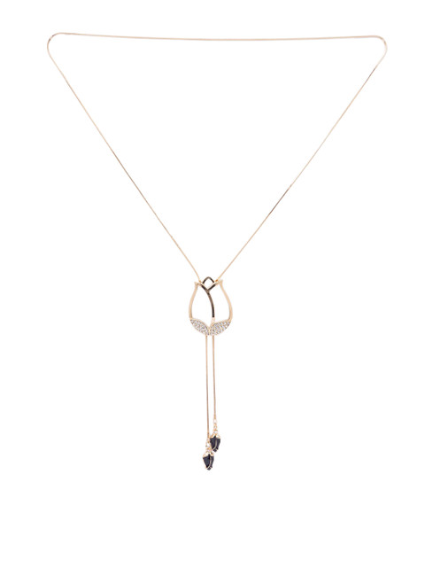 

Long Necklace Gold-Plated Metal Necklace