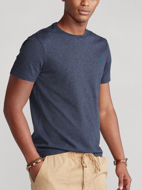 

Polo Ralph Lauren Men Custom Slim Fit Solid Crewneck T-Shirt, Navy blue