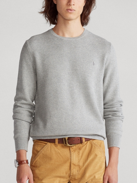 

Polo Ralph Lauren Cotton Crewneck Sweater, Grey melange