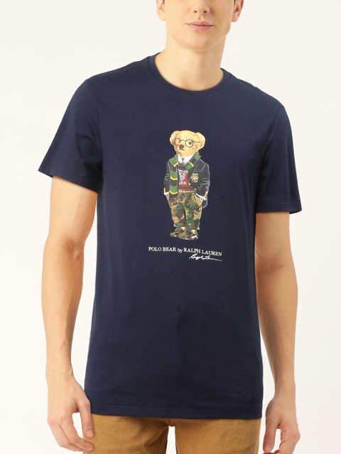 

Polo Ralph Lauren Men Navy Blue Printed Round Neck T-shirt