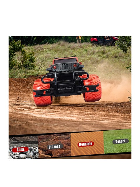 

Wembley Toys Kids 1:20 Scale Remote Control Cross Country Monster Truck Hummer Car, Red