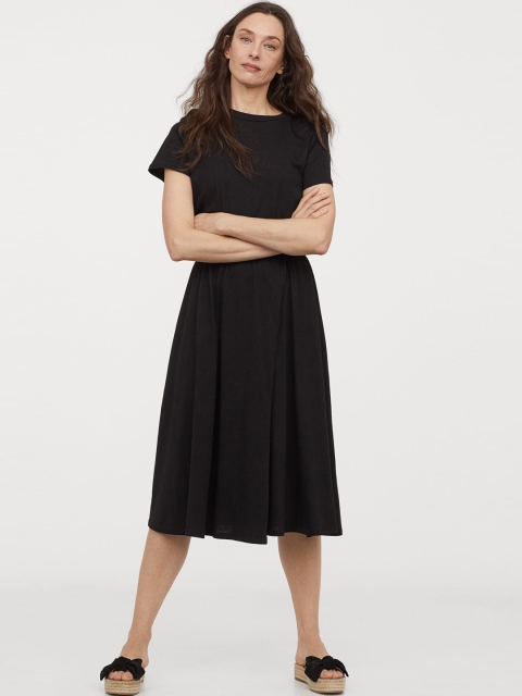

H&M Women Black Solid Jersey Dress