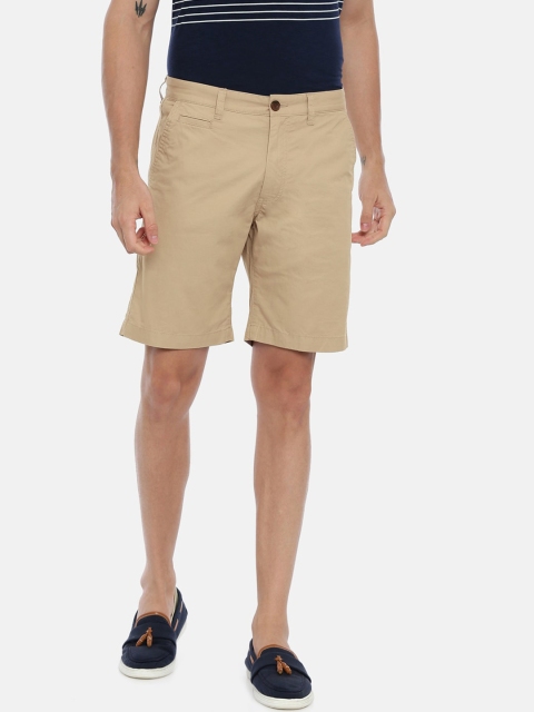 

Breakbounce Men Beige Solid Slim Fit Chino Shorts