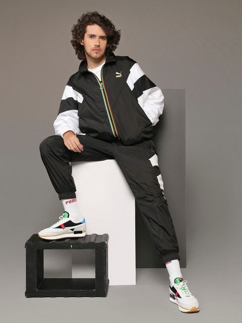 

Puma Men Black Colourblocked TFS Unity WV Sporty Jacket